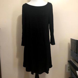 Free to Live Black 3/4 Sleeve Tunic Top (L)